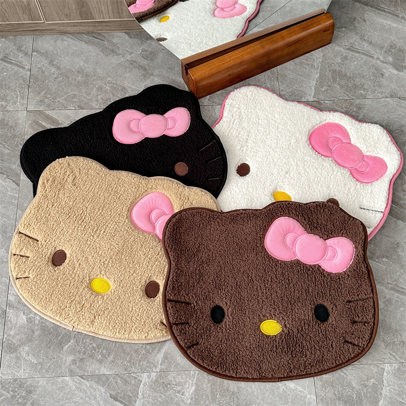 Home Bathroom Rugs - Anime Hello Kitty Plush Rug Soft