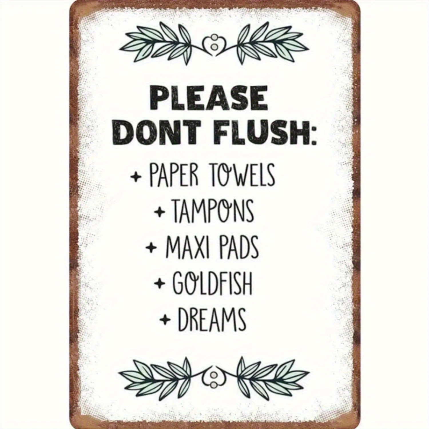 Home Bathroom Etiquette - 1pc 12X8Inch 2D Flat Humorous 