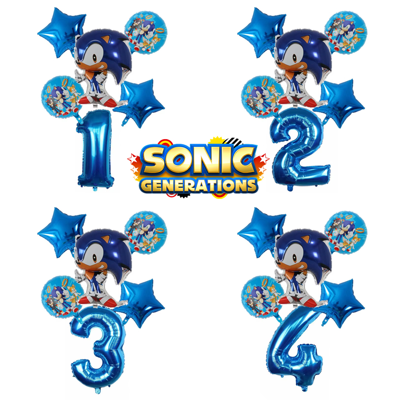Home Goods Bathroom - Cartoon Sonic Cartoon Balloon Digital Combo