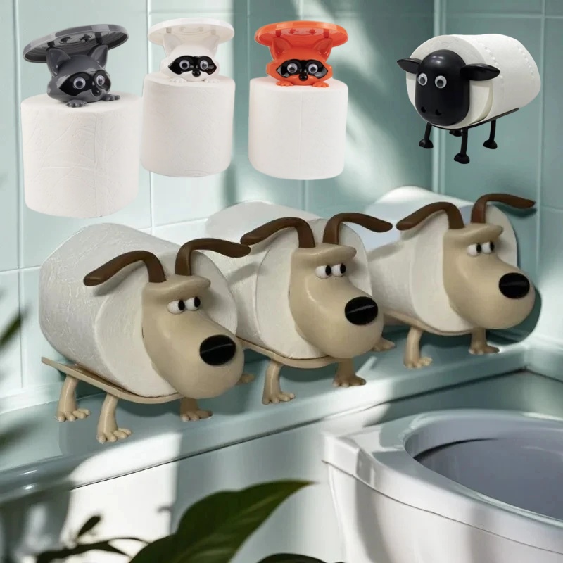 Home Bathroom Gadgets - Fun Dog Raccoon Sheep Toilet Paper