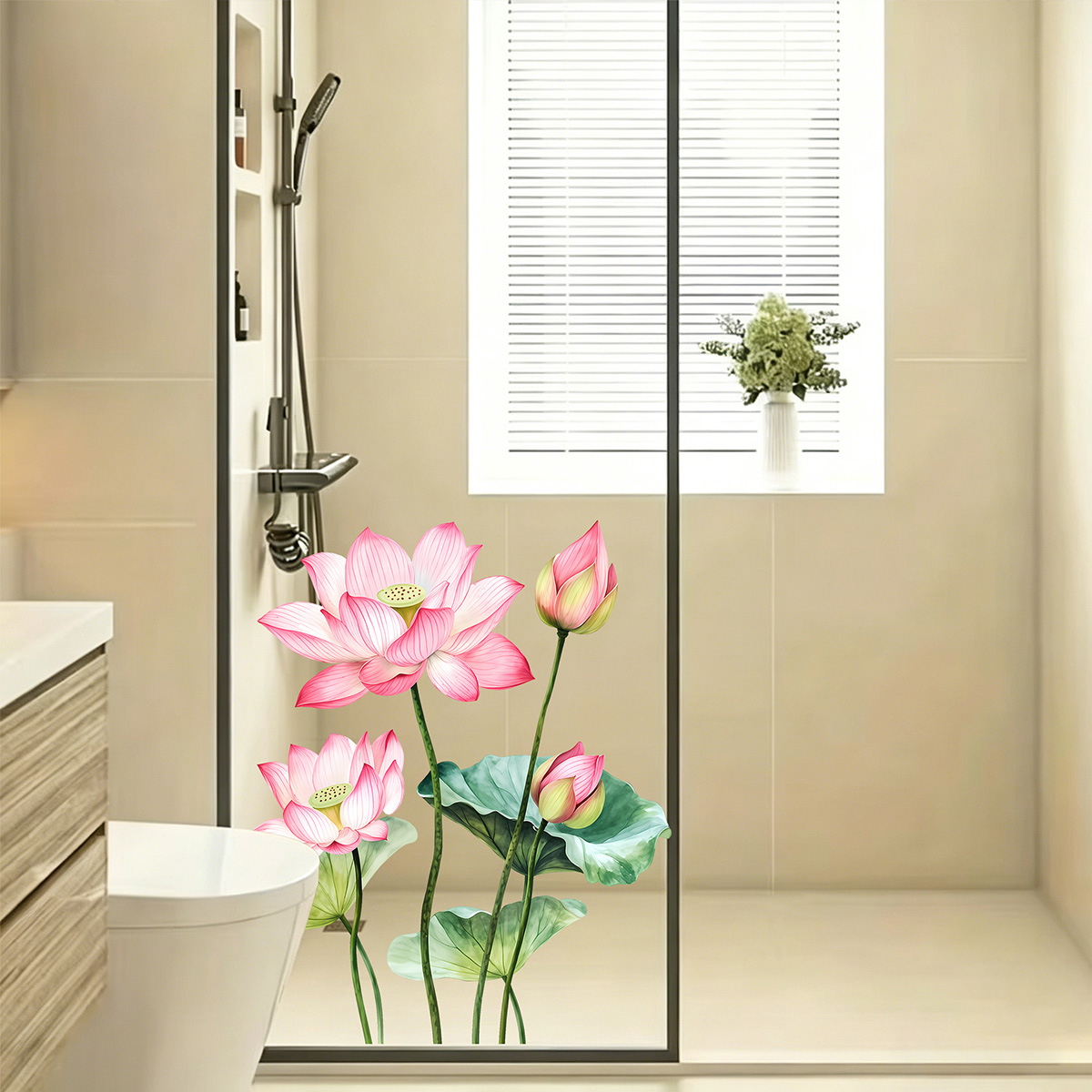Detachable Lotus Wall Sticker, - Home Bathroom Window review and price