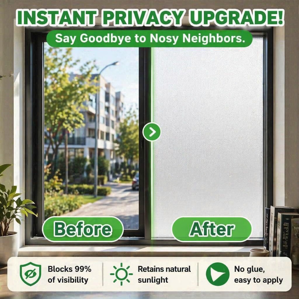 Frosted Privacy Window Film Tr - Home Bathroom Window review and price