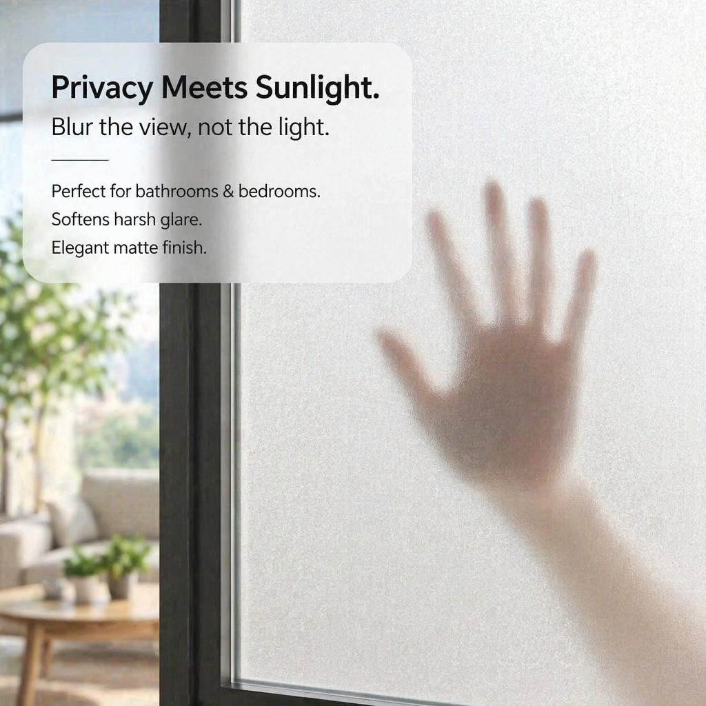 Frosted Privacy Window Film Tr - Home Bathroom Window review and price