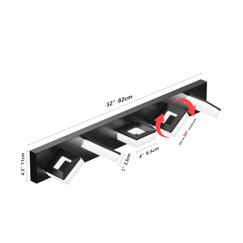 Adjustable 5-Head LED Mirror L - Home Bathroom Mirror review and price