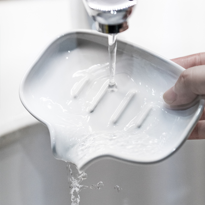 1pc Ceramic Drain Soap Dish Ho - Home Bathroom Gadgets review and price