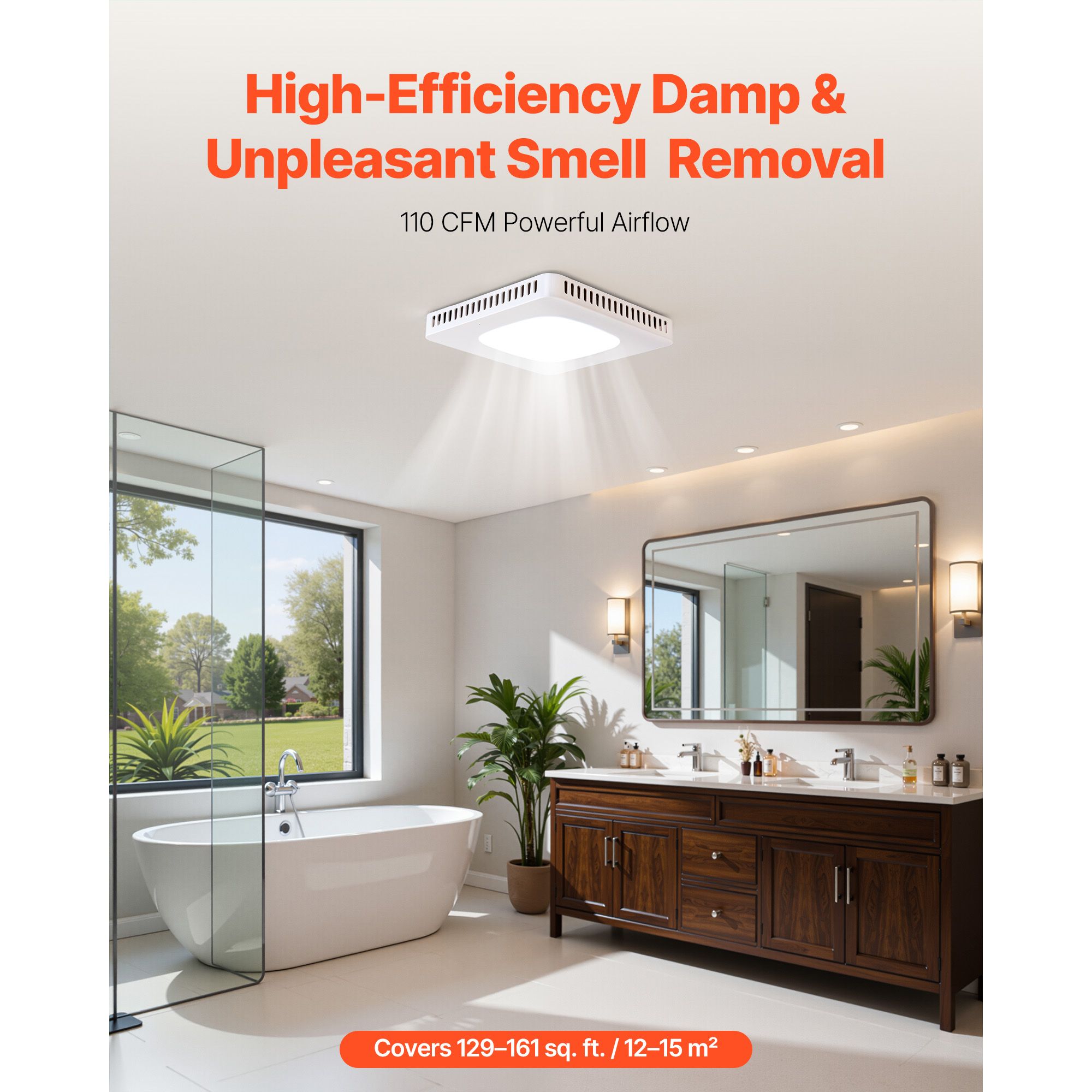 Bathroom Exhaust Fan with LED  - Home Bathroom Vent Fans review and price