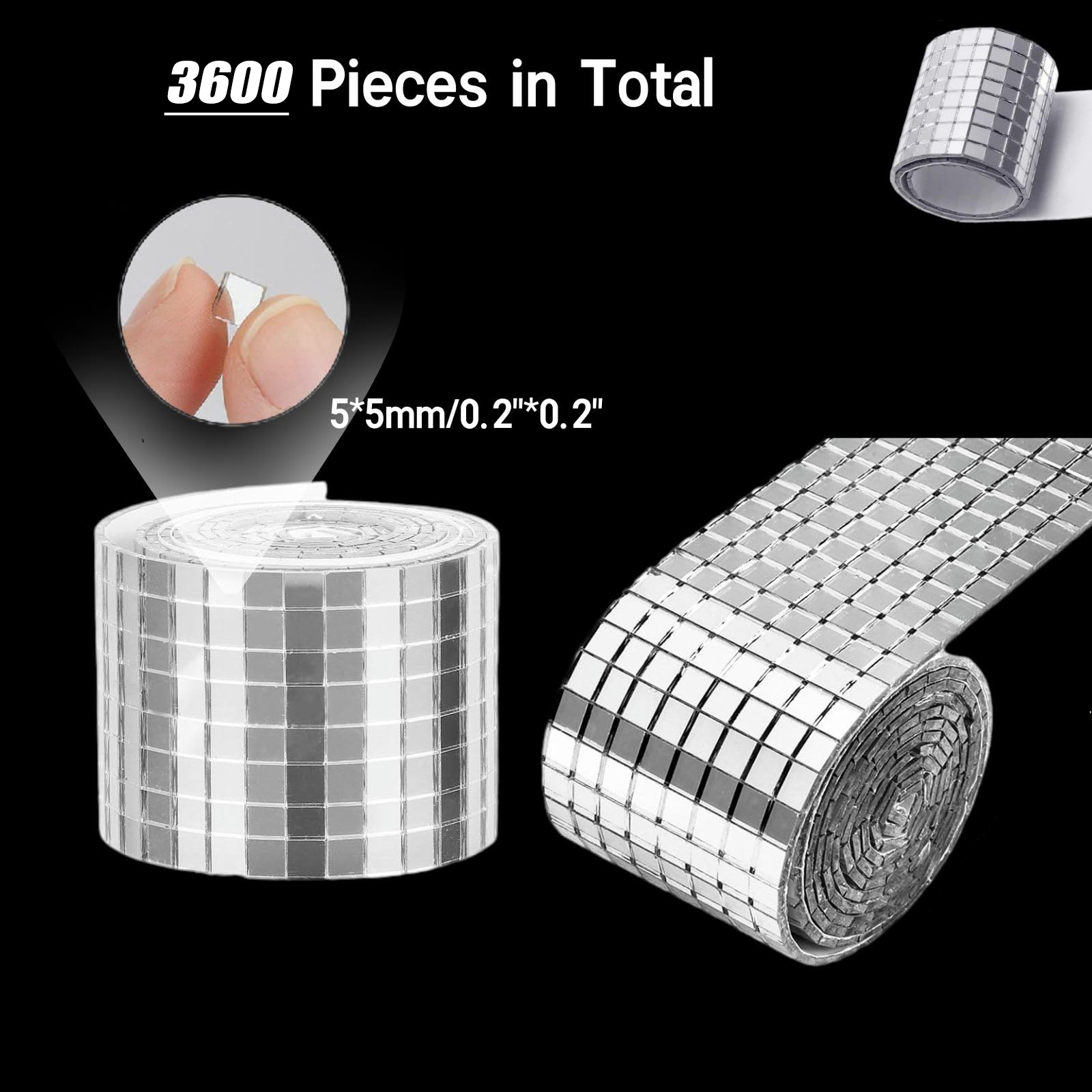 3600pcs 0.2inch Glass Mini Squ - Home Bathroom Mirror review and price
