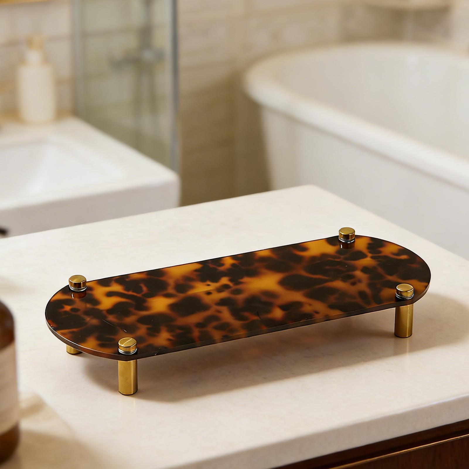 Bathroom Counter Tray Tortoise - Home Bathroom Decor review and price