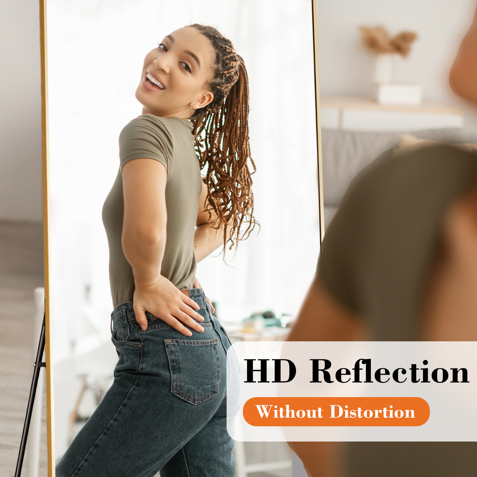 JHK Full Length Mirror with St - Home Bathroom Mirror review and price