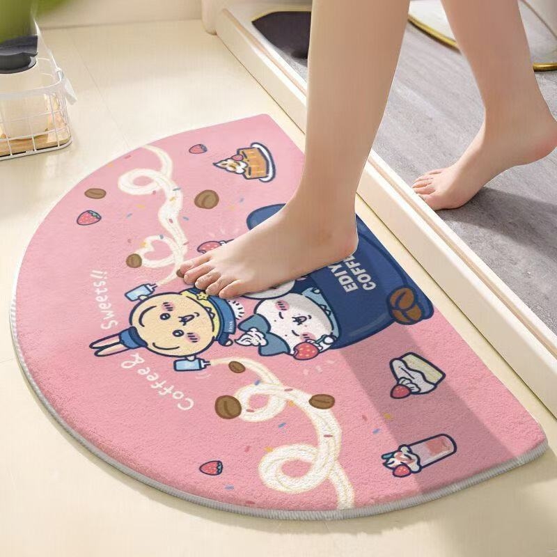 Chiikawa Semi Circle Bath Mat  - Home Bathroom Rugs review and price