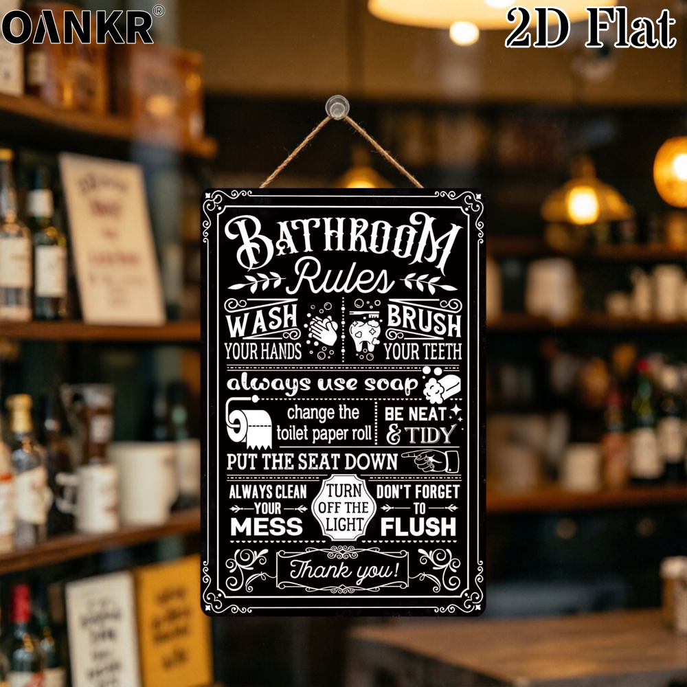 Vintage Bathroom Rules Poster  - Home Bathroom Etiquette review and price