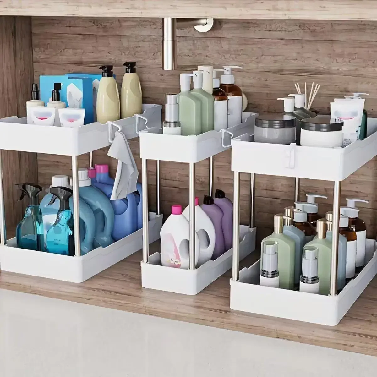 3Pcs/Set Under Sink Organizer  - Home Bathroom Cleaning review and price