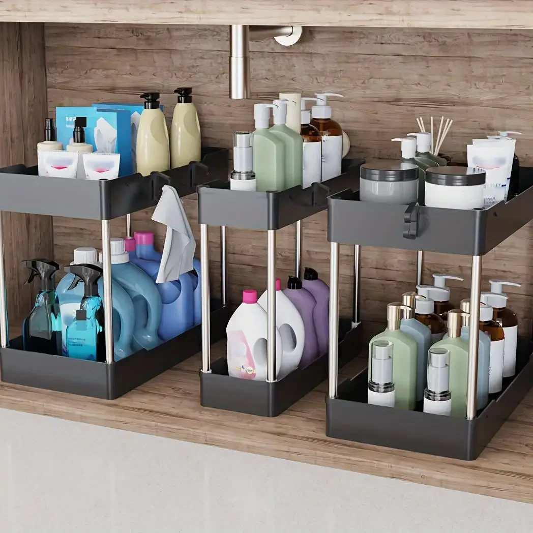 3Pcs/Set Under Sink Organizer  - Home Bathroom Cleaning review and price