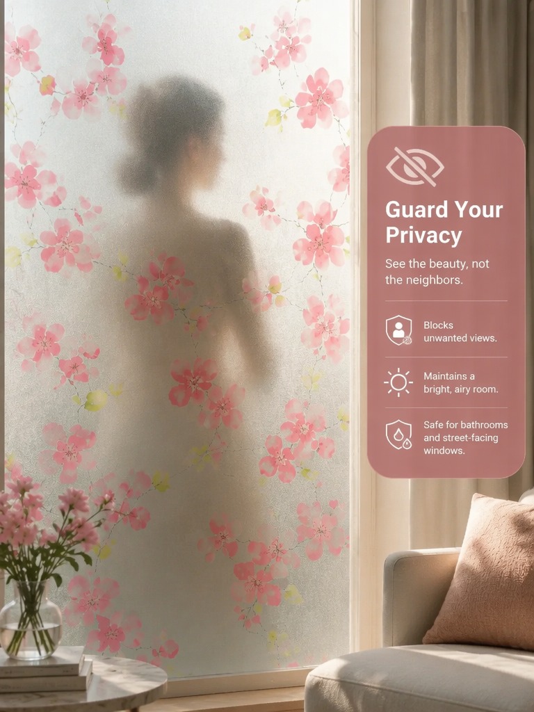 Frosted Privacy Window Film Tr - Home Bathroom Window review and price