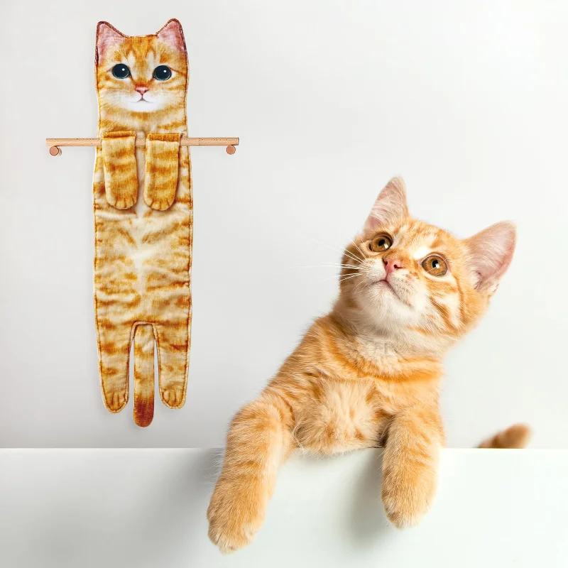 Bathroom Funny Kitty Hand Towe - Home Bathroom Cleaning review and price
