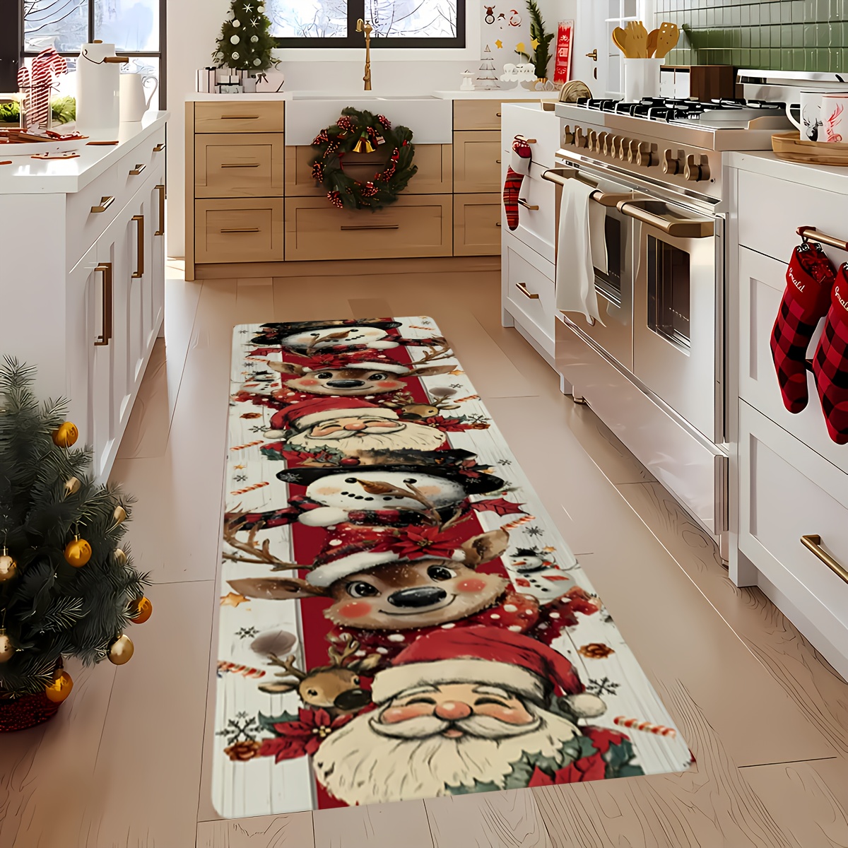 Extra-Long Red & Golden Christ - Home Bathroom Rugs review and price