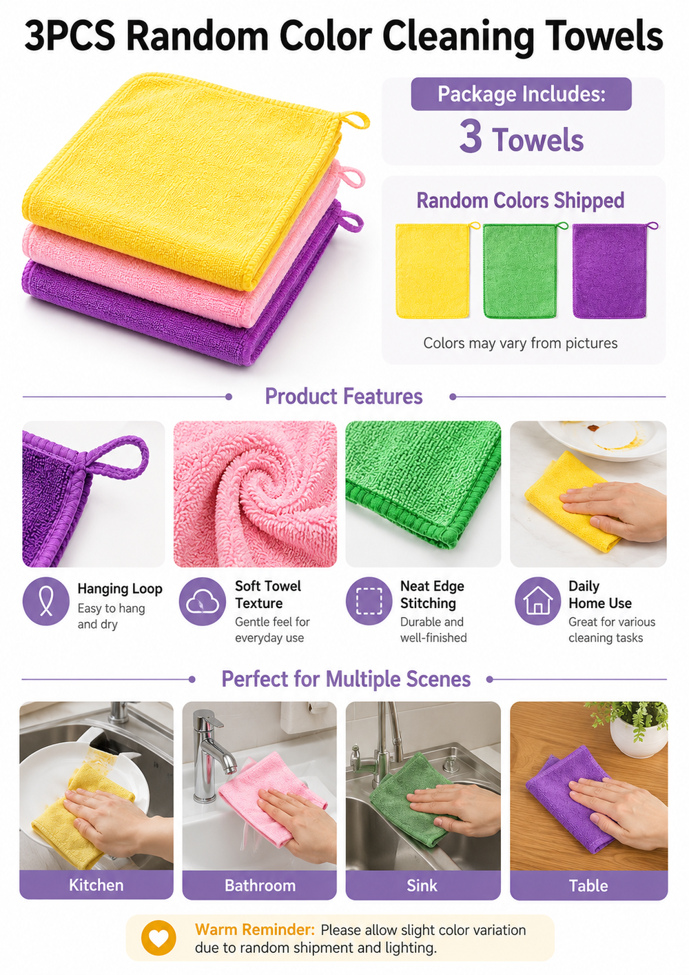Multicolor Microfiber Square T - Home Bathroom Cleaning review and price