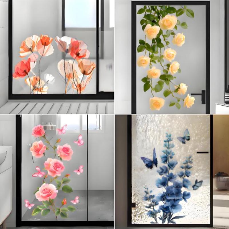 Removable Rose Glass Stickers  - Home Bathroom Window review and price