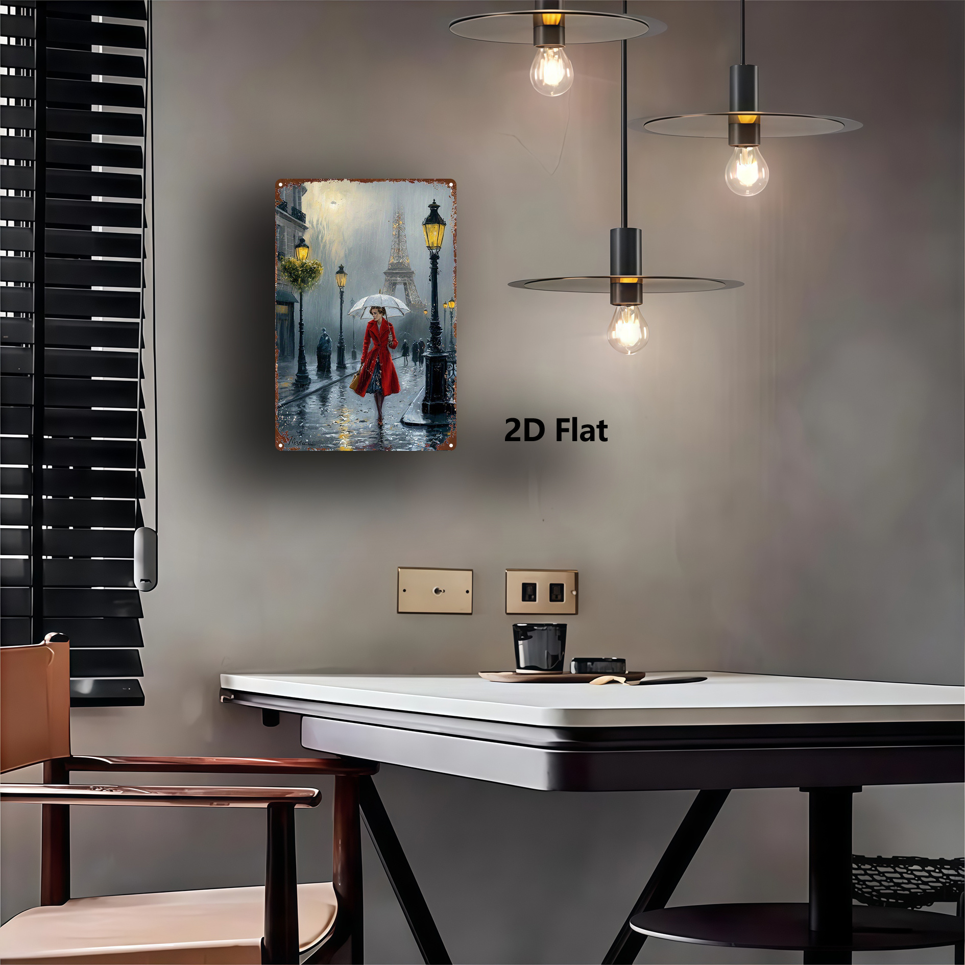 2D Flat, 1pc, Metal Sign, Pari - Home Bathroom Signs review and price