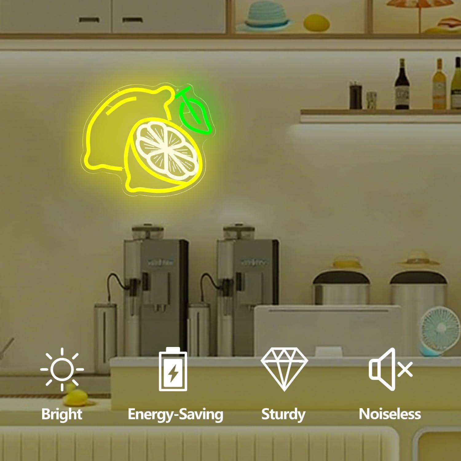 Lemon Neon Sign Dimmable LED L - Home Bathroom Decor review and price