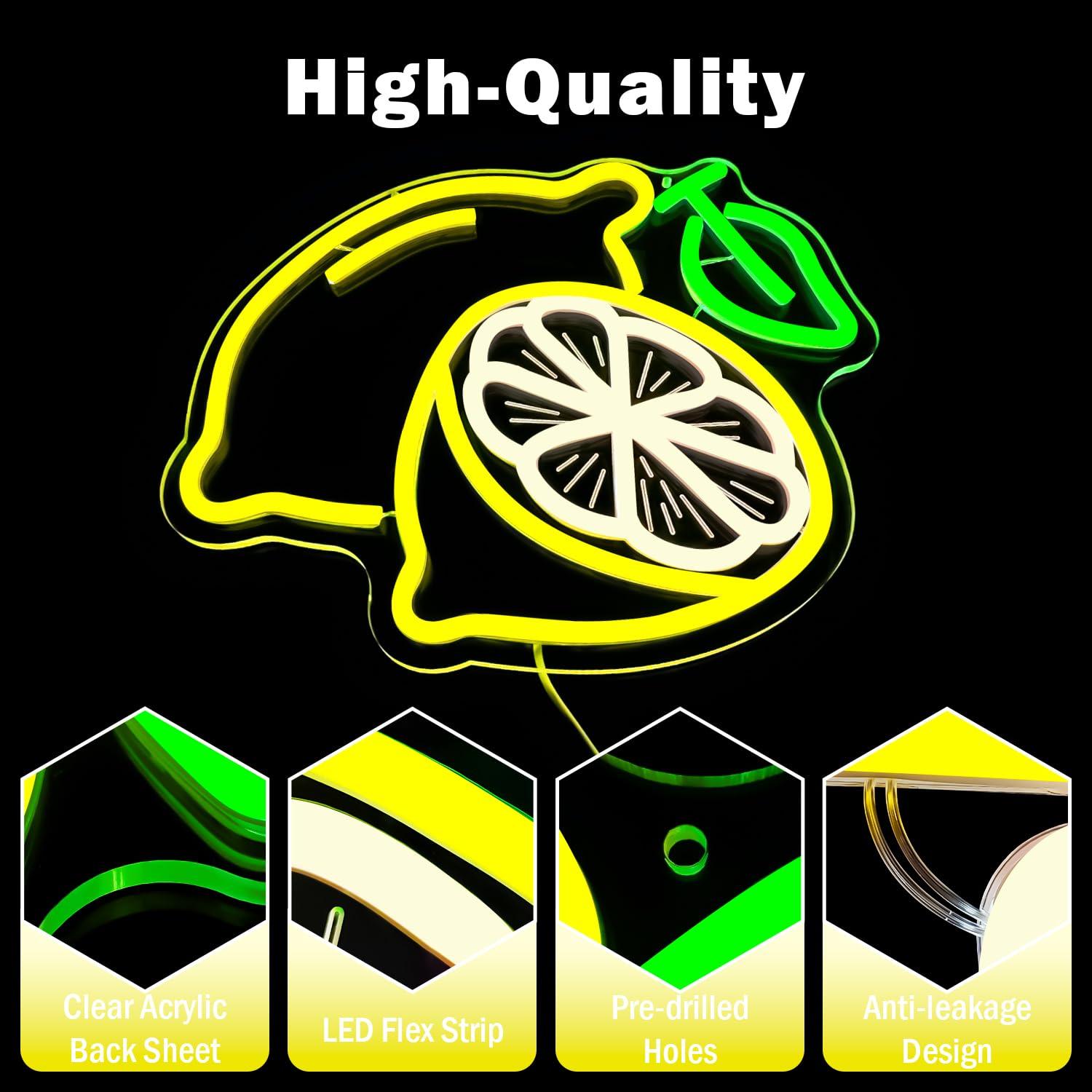 Lemon Neon Sign Dimmable LED L - Home Bathroom Decor review and price