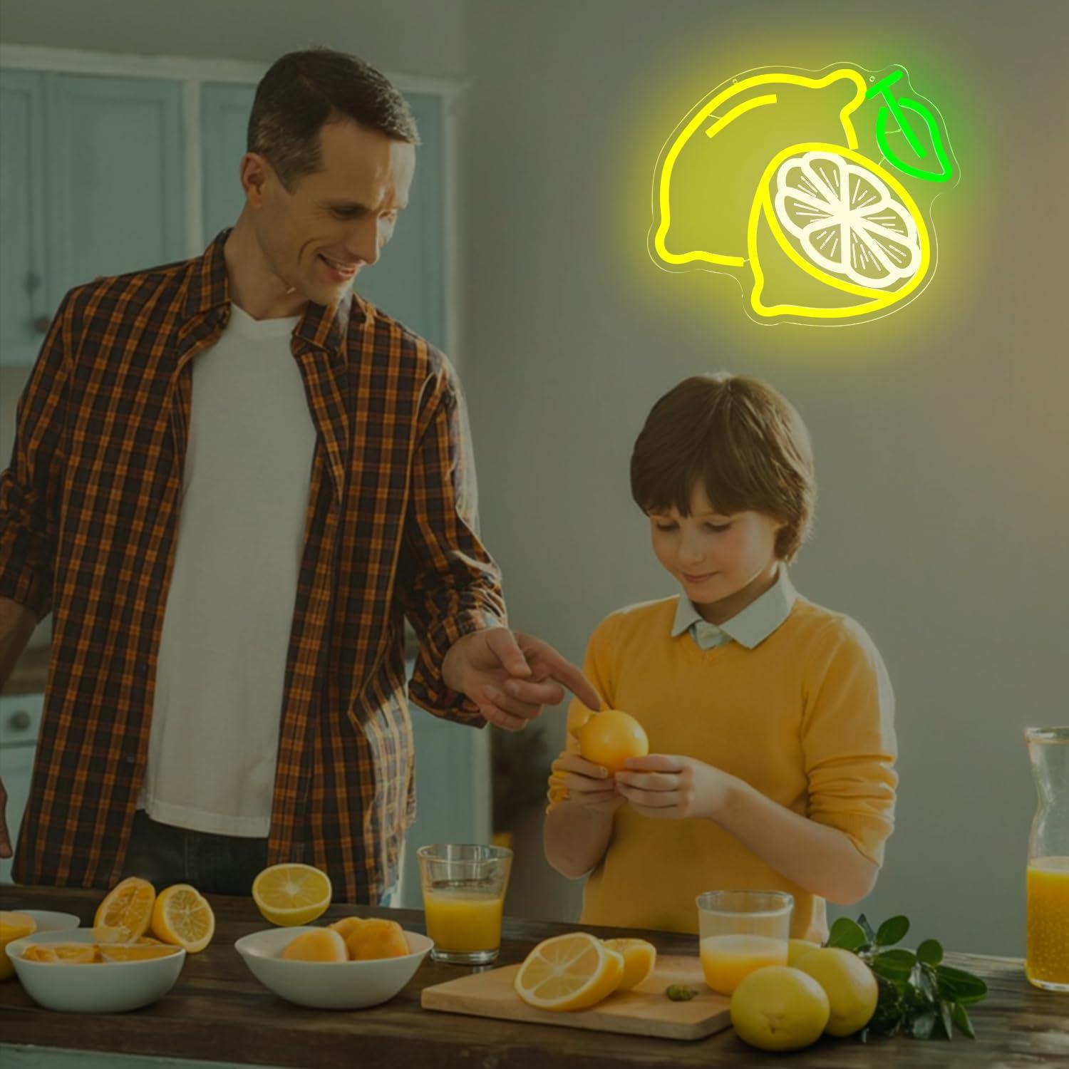 Lemon Neon Sign Dimmable LED L - Home Bathroom Decor review and price
