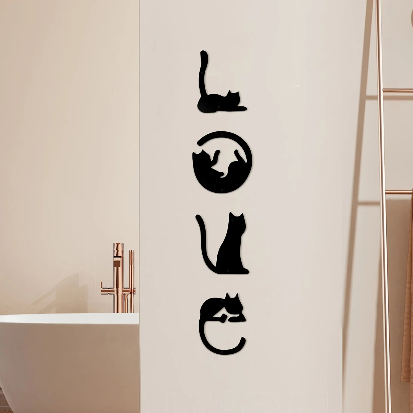 HelloYoung 4pcs/set Cute Cat M - Home Goods Bathroom review and price