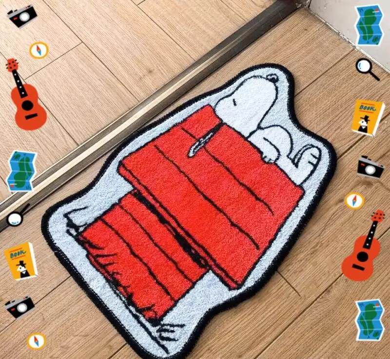 Cute Snoopy Cartoon Floor Mat  - Home Bathroom Rugs review and price