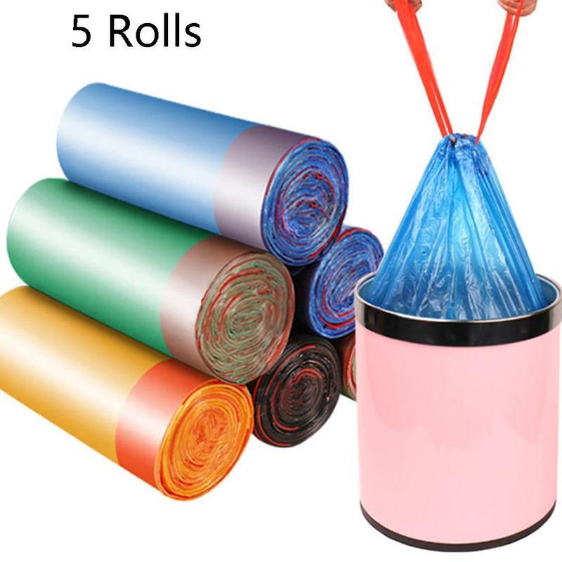 75Pcs 5 Rolls Drawstring Garba - Home Bathroom Cleaning review and price