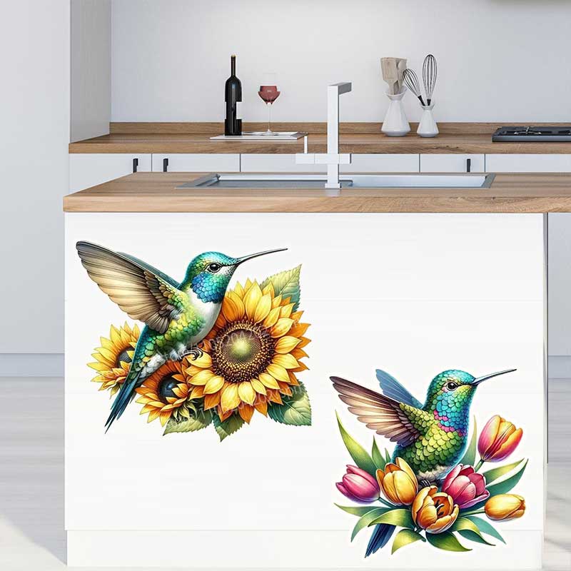 Tropical Hummingbird Flower Wa - Home Bathroom Window review and price