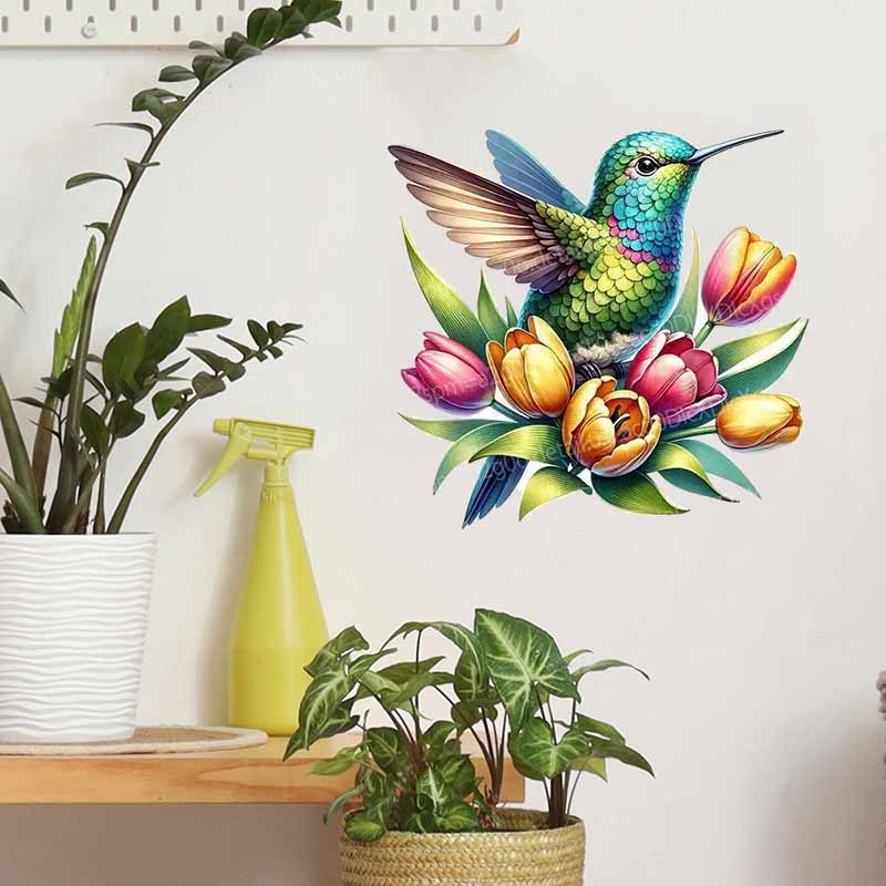 Tropical Hummingbird Flower Wa - Home Bathroom Window review and price