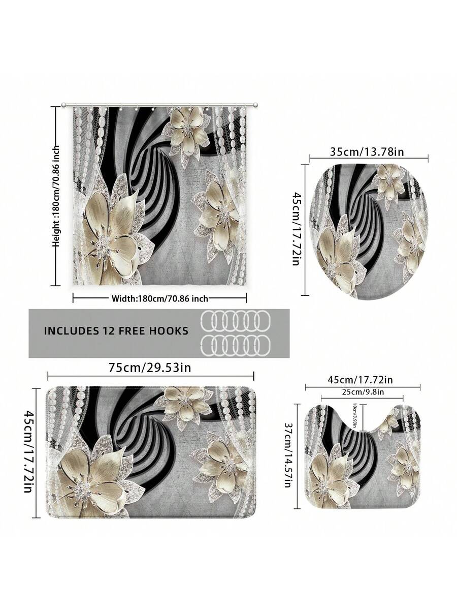 1pc/4pcs Bathroom Curtains Sho - Home Bathroom Decor review and price
