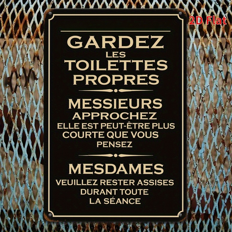 2D Vintage Metal Sign French B - Home Bathroom Etiquette review and price