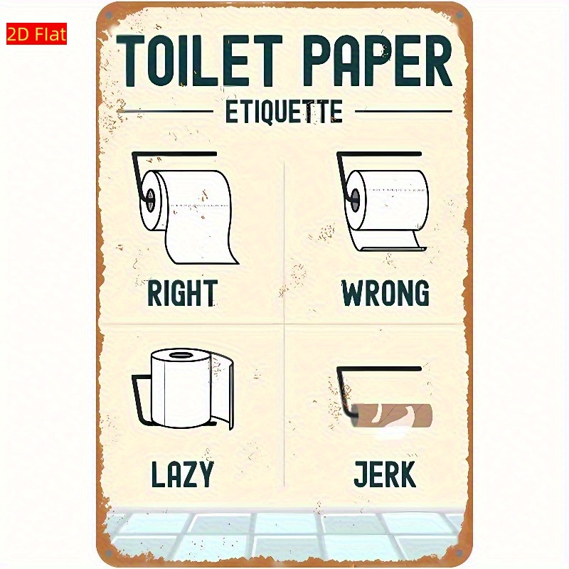2D Aluminum Toilet Paper Etiqu - Home Bathroom Etiquette review and price