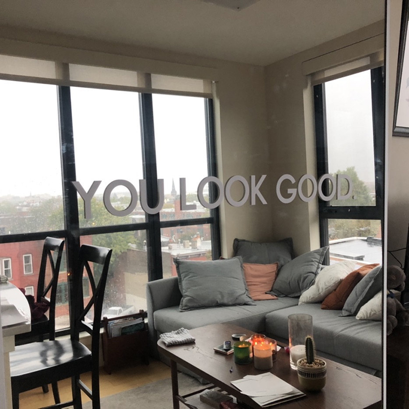 You Look Good Mirror Wall Stic - Home Bathroom Window review and price