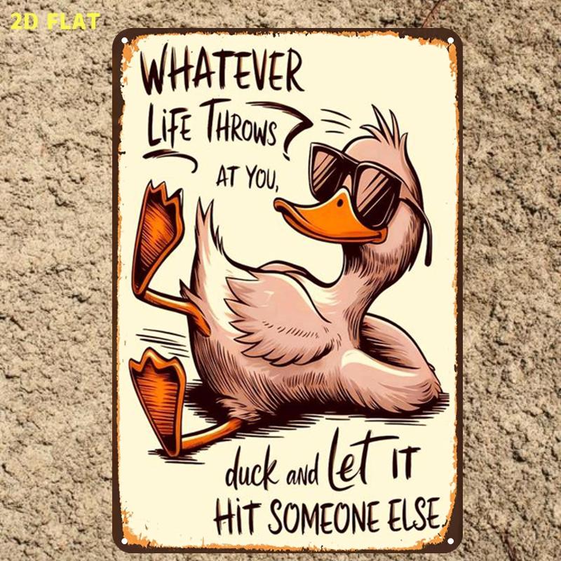 2D Flat Retro Little Yellow Du - Home Bathroom Signs review and price
