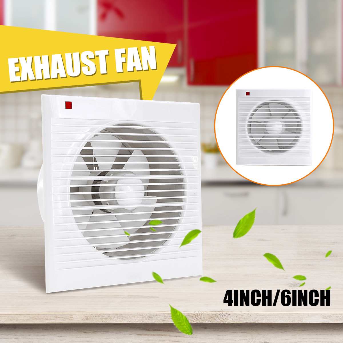 4 Inch 6 Inch 8 Inch 220V Mute - Home Bathroom Window review and price
