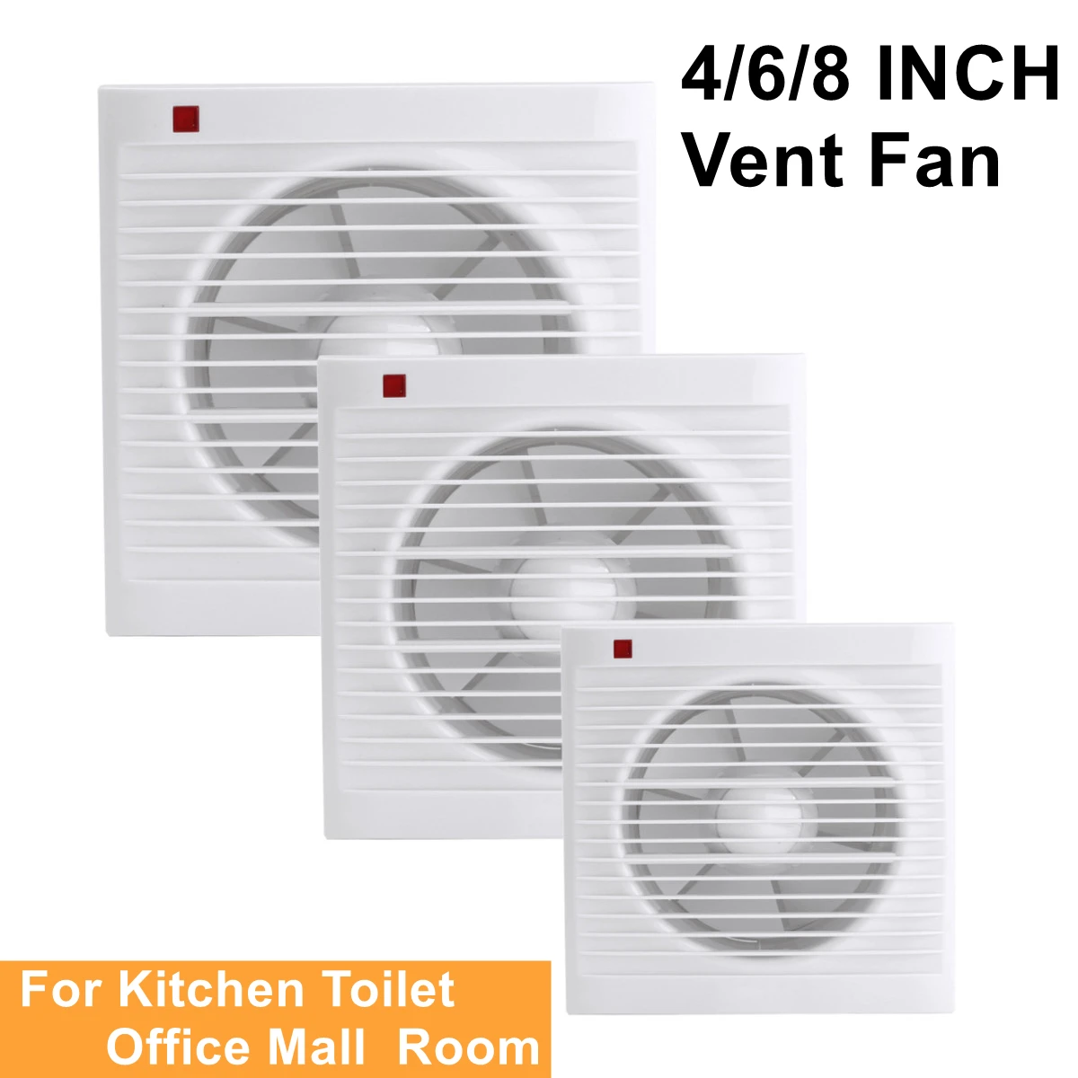 4 Inch 6 Inch 8 Inch 220V Mute - Home Bathroom Window review and price